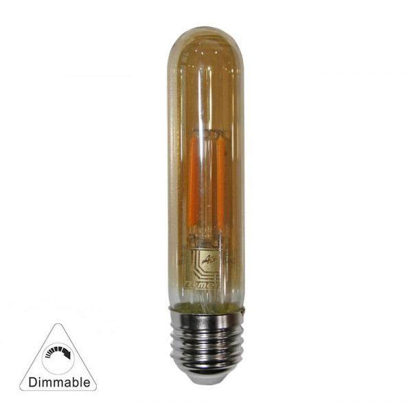 Led COG E27 Golden T30 L:125mmD:30mm 230V 6W Dimmable Warm White