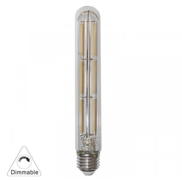 Led COG E27 Clear T30 L:225mm D:30mm 230V 6W Dimmable Warm White