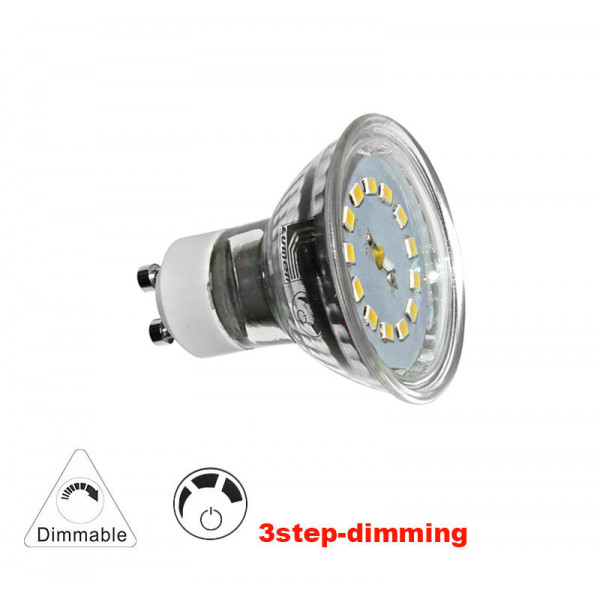Led SMD GU10 Glass 230V 5W 110° 3 Stage Dimmable Neutral White