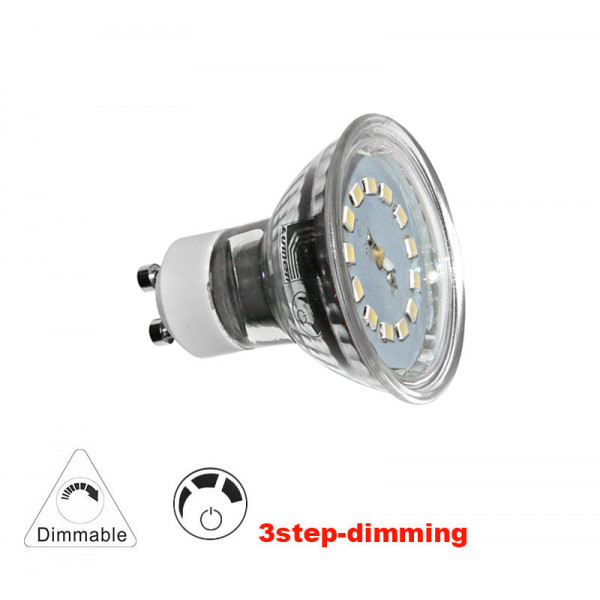 Led SMD GU10 Glass 230V 5W 110° 3 Stage Dimmable Cool White