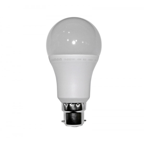 Led A65 B22 Matte 230V 15W Neutral White