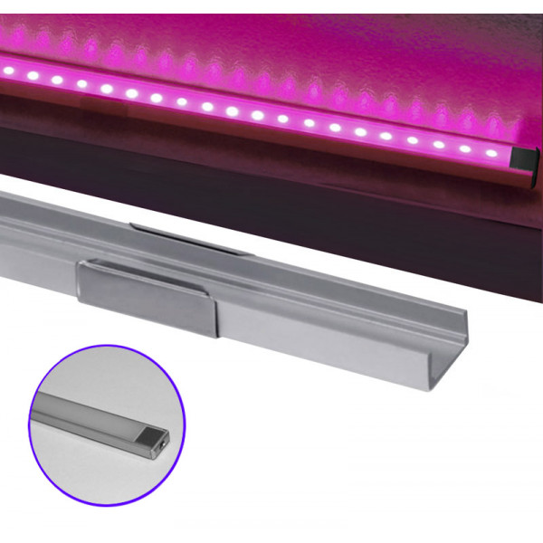 Aluminum profile 2m wall mounted for LED strips max W:11mm