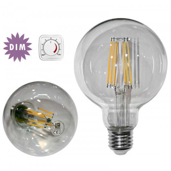 Led COG E27 Clear G95 230V 10W Dimmable Warm White