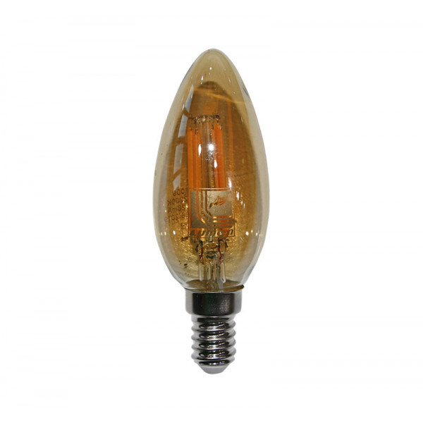 Led COG Ε14 Golden Candle 230V 6W Dimmable Warm White