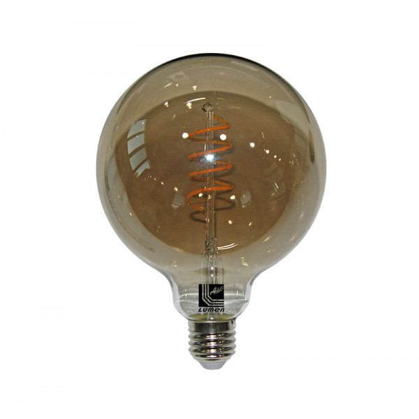 Led COG E27 Smoky Glass G95 230V 6W Warm White