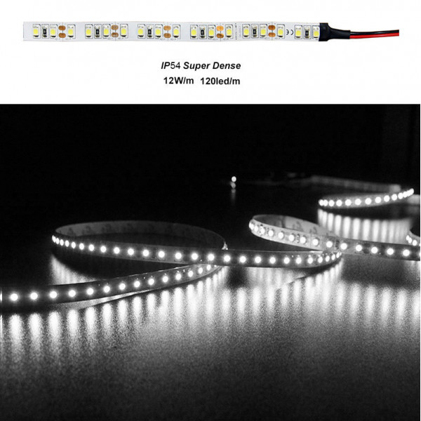 LED Strip Dense White PCB 5m 12VDC 120L/m 120L/m Neutral White IP54