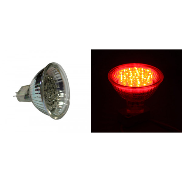 Led PAR16 24Led 230V 1.8W 30° Red