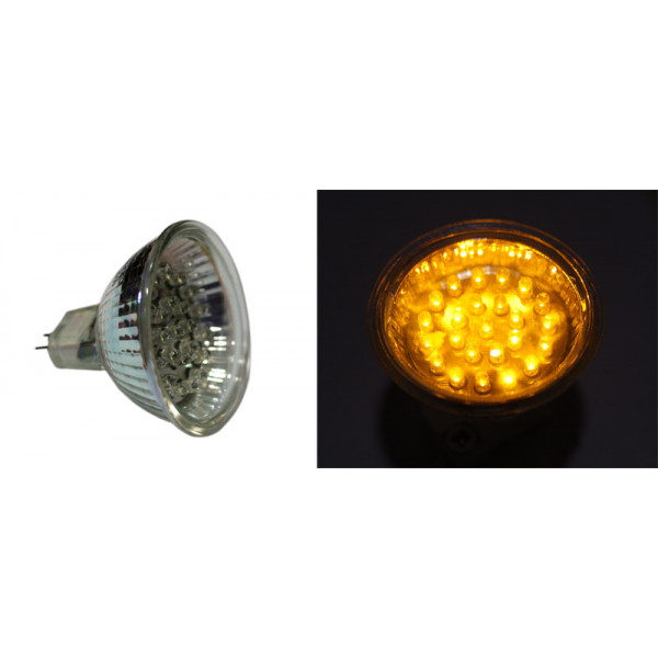 Led PAR16 24Led 230V 1.8W 30° Amber