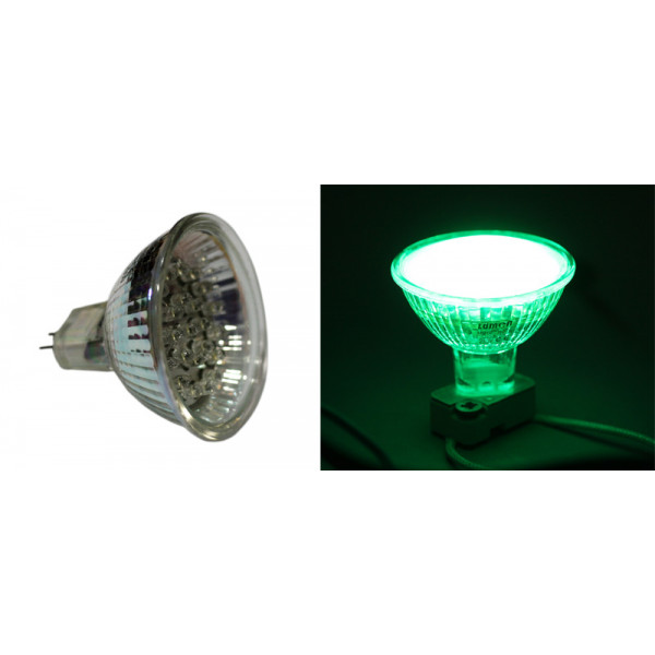 Led PAR16 24Led 230V 1.8W 30° Green