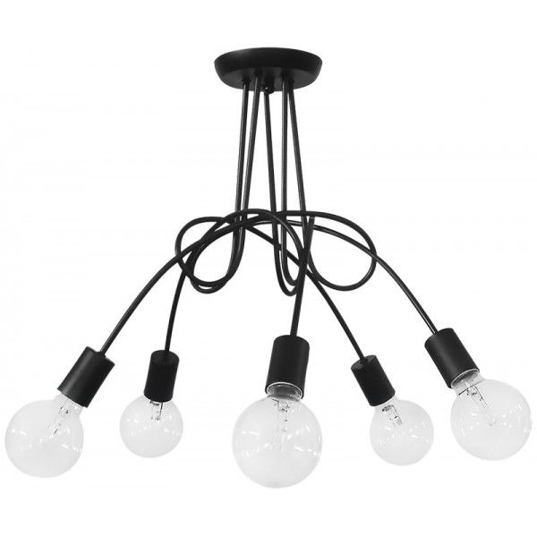 Ceiling Light Plex 5/L Black