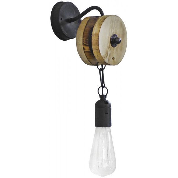 Wall Light Vintage Τροχαλια R-300Ap 1/L