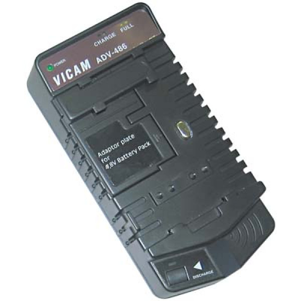 Universal normal/quick charger and discharger for batteries Ni-Cd of video cameras. 