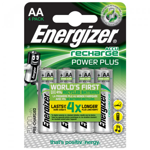 Εnergizer ΑΑ-HR6 Power Plus rechargeable, in 4 blister pack.