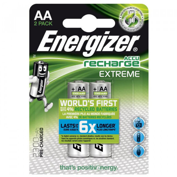Εnergizer AA-HR6 Extreme rechargeable, in 2 blister pack.