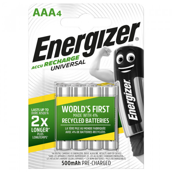 Εnergizer ΑAΑ- HR03 rechargeable, in 4 blister pack.