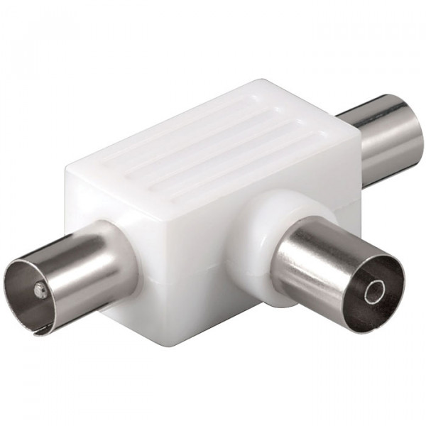 2 way distributor (TV), 2x coax plug/coaxial jack.