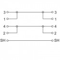 4-pol. Mini DIN jack > 4-pol. Mini DIN jack (S-VHS)