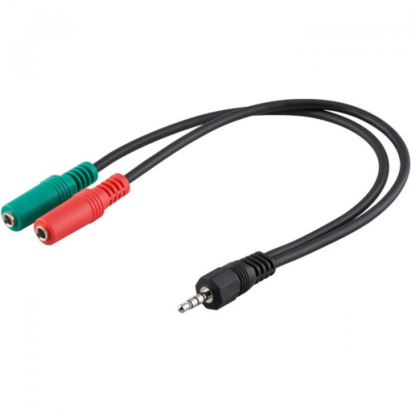 Audio cable 0,3m for headsets.