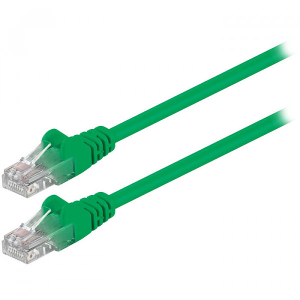 CAT 5e, U/UTP Patch Cable, (green), 0.25m