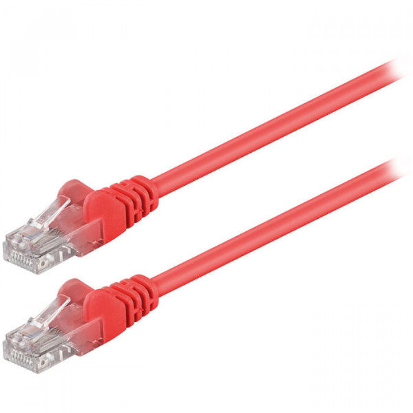 CAT 5e, U/UTP Patch Cable, (red), 0.25m