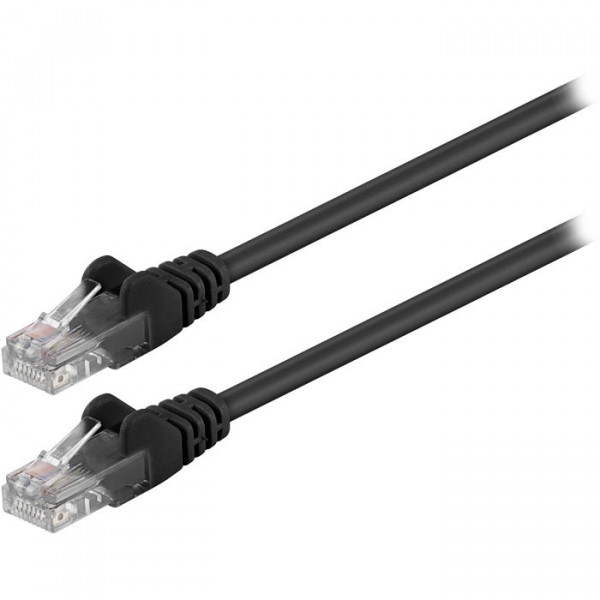 CAT 5e, U/UTP Patch Cable, (black), 0.5m