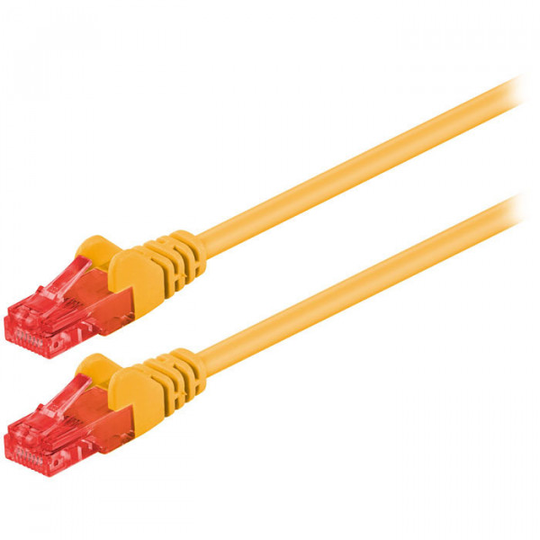 CAT 6, U/UTP Patch Cable, CCA, (yellow), 1m