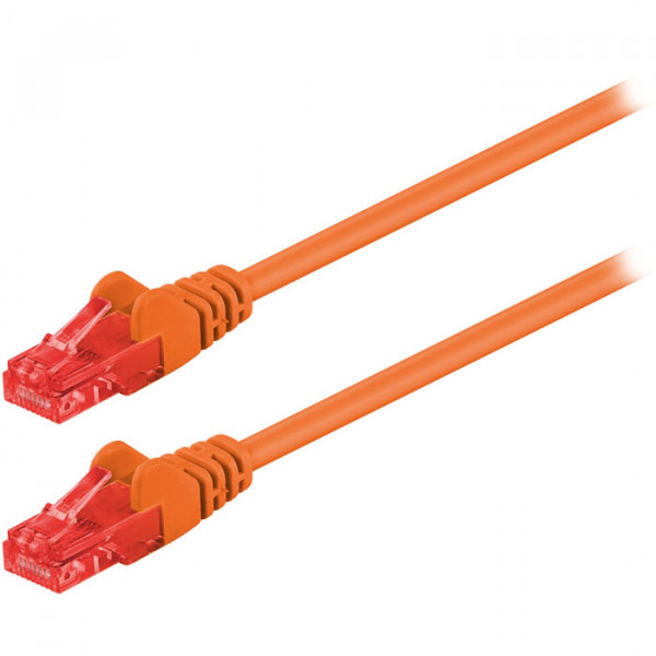 CAT 6, U/UTP Patch Cable, CCA, (orange), 0.25m