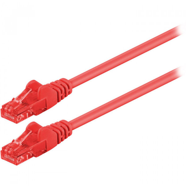 CAT 6, U/UTP Patch Cable, CCA, (red), 0.5m