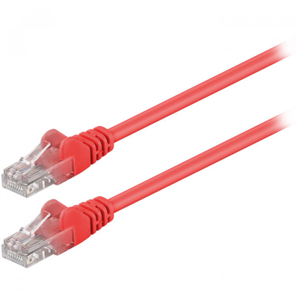 CAT 5e, U/UTP Patch Cable, (red), 0.5m