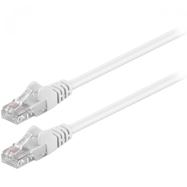 CAT 5e, U/UTP Patch Cable, (white), 0.25m