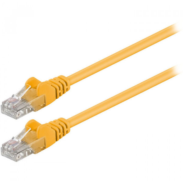 CAT 5e, U/UTP Patch Cable, (yellow), 0.25m