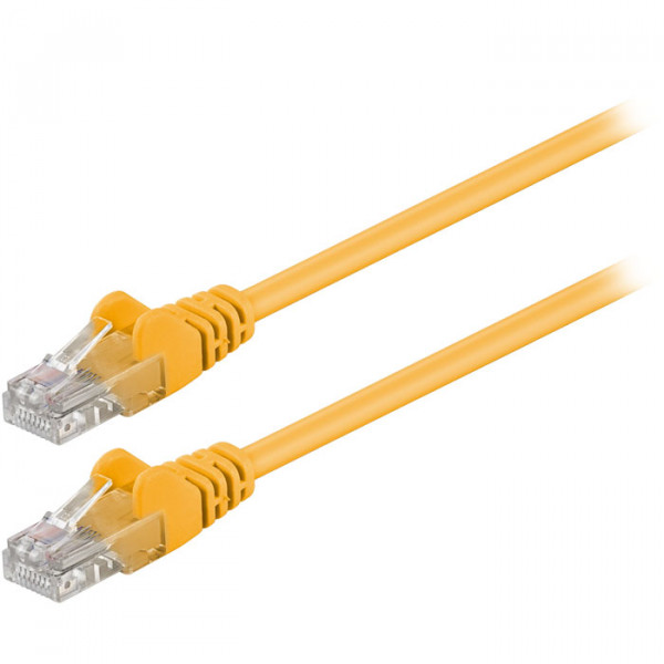 CAT 5e, U/UTP Patch Cable, (yellow), 1m