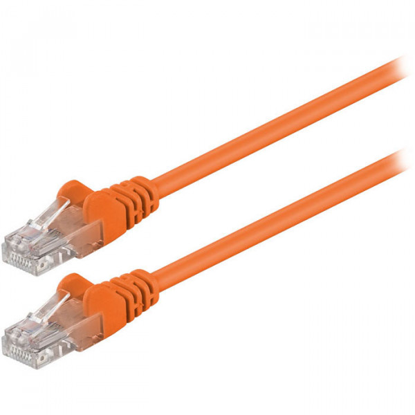 CAT 5e, U/UTP Patch Cable, (orange), 0.25m