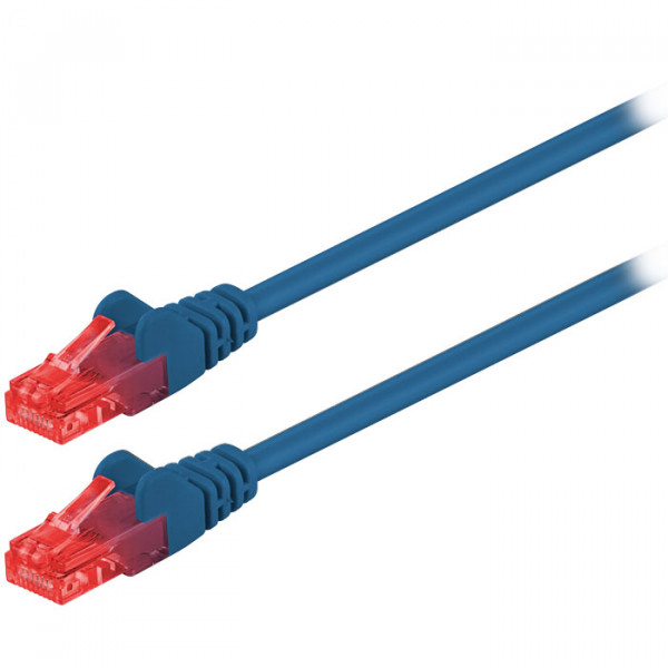 CAT 6, U/UTP Patch Cable, CCA, (blue), 0.25m