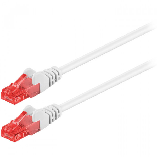 CAT 6, U/UTP Patch Cable, CCA, (white), 0.25m