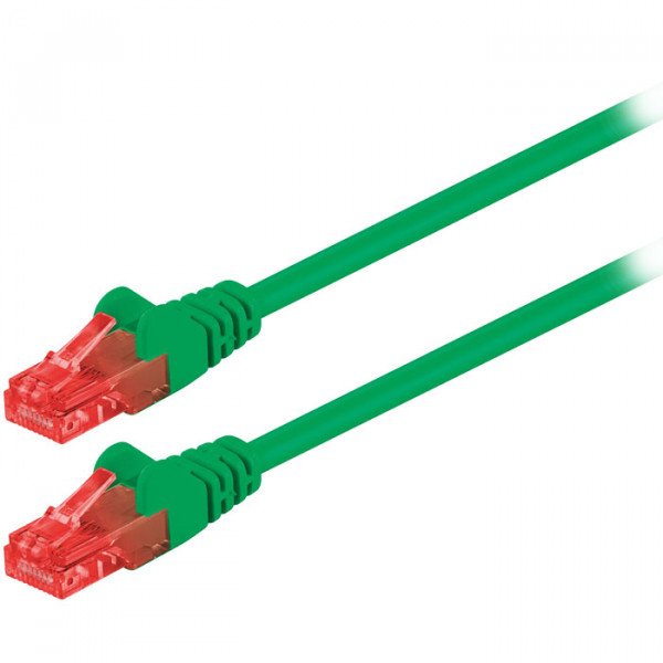 CAT 6, U/UTP Patch Cable, CCA, (green), 1m