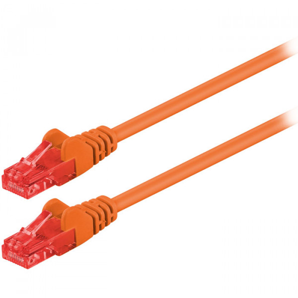 CAT 6, U/UTP Patch Cable, CCA, (orange), 0.5m