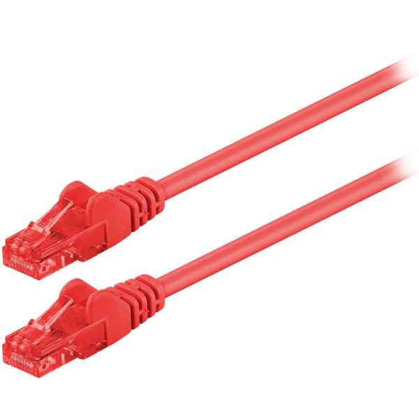 CAT 6, U/UTP Patch Cable, CCA, (red), 0.25m