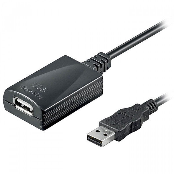 Active USB 2.0 extension cable with integrated booster for a lossless signal transmission