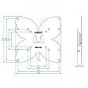 Universal wall-mounted support for LED, LCD, Plasma TVs. 