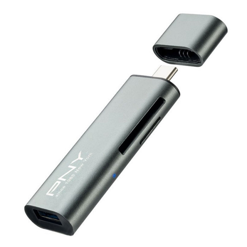 PNY R-TC-UA-3N1E01-RB - USB-C Card Reader - USB Adapter.