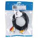 Composite Video Cable 3x RCA Male - 3x RCA Female 5.00 m Black