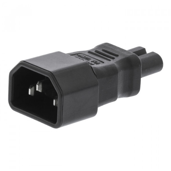 Power Plug Male - Female Polyvinylchloride (PVC) Black