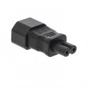 Power Plug Male - Female Polyvinylchloride (PVC) Black