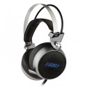 NOD JARHEAD - Gaming headset with retractable microphone, gunmetal grey colour and blue LED backlight