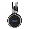 NOD JARHEAD - Gaming headset with retractable microphone, gunmetal grey colour and blue LED backlight