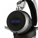 NOD JARHEAD - Gaming headset with retractable microphone, gunmetal grey colour and blue LED backlight