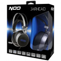 NOD JARHEAD - Gaming headset with retractable microphone, gunmetal grey colour and blue LED backlight