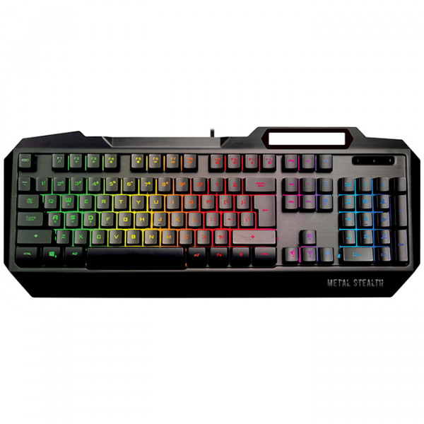 NOD METAL STEALTH - Wired gaming keyboard with 7 color RGB LED backlighting