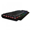 NOD METAL STEALTH - Wired gaming keyboard with 7 color RGB LED backlighting